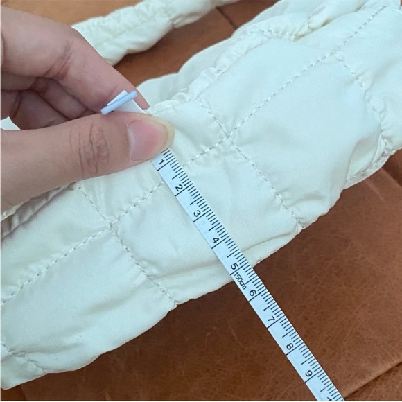 White Quilted Shoulder Bag - Picture 4 of 5